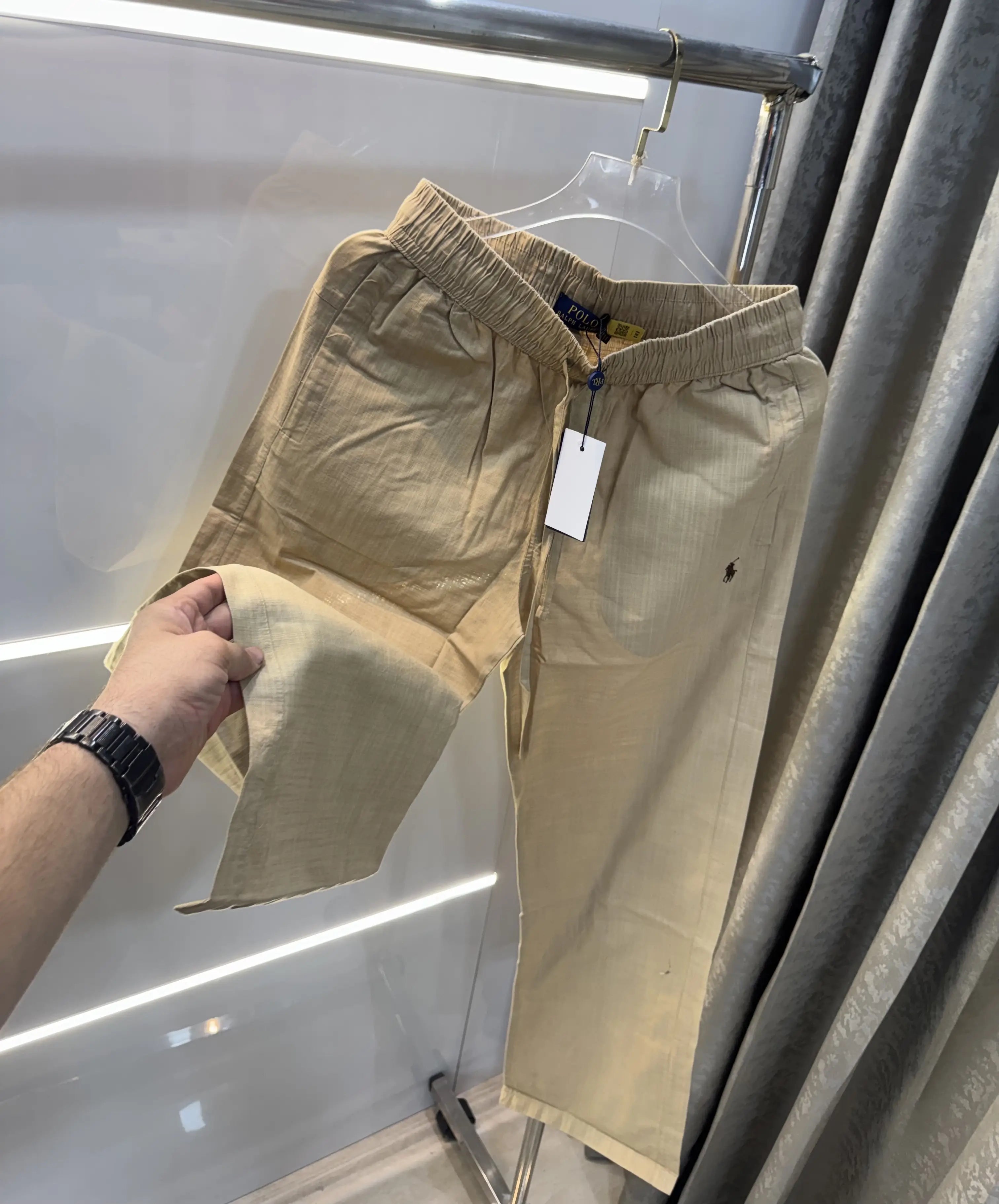 Ralph Lauren Beige Premium Linen Trouser