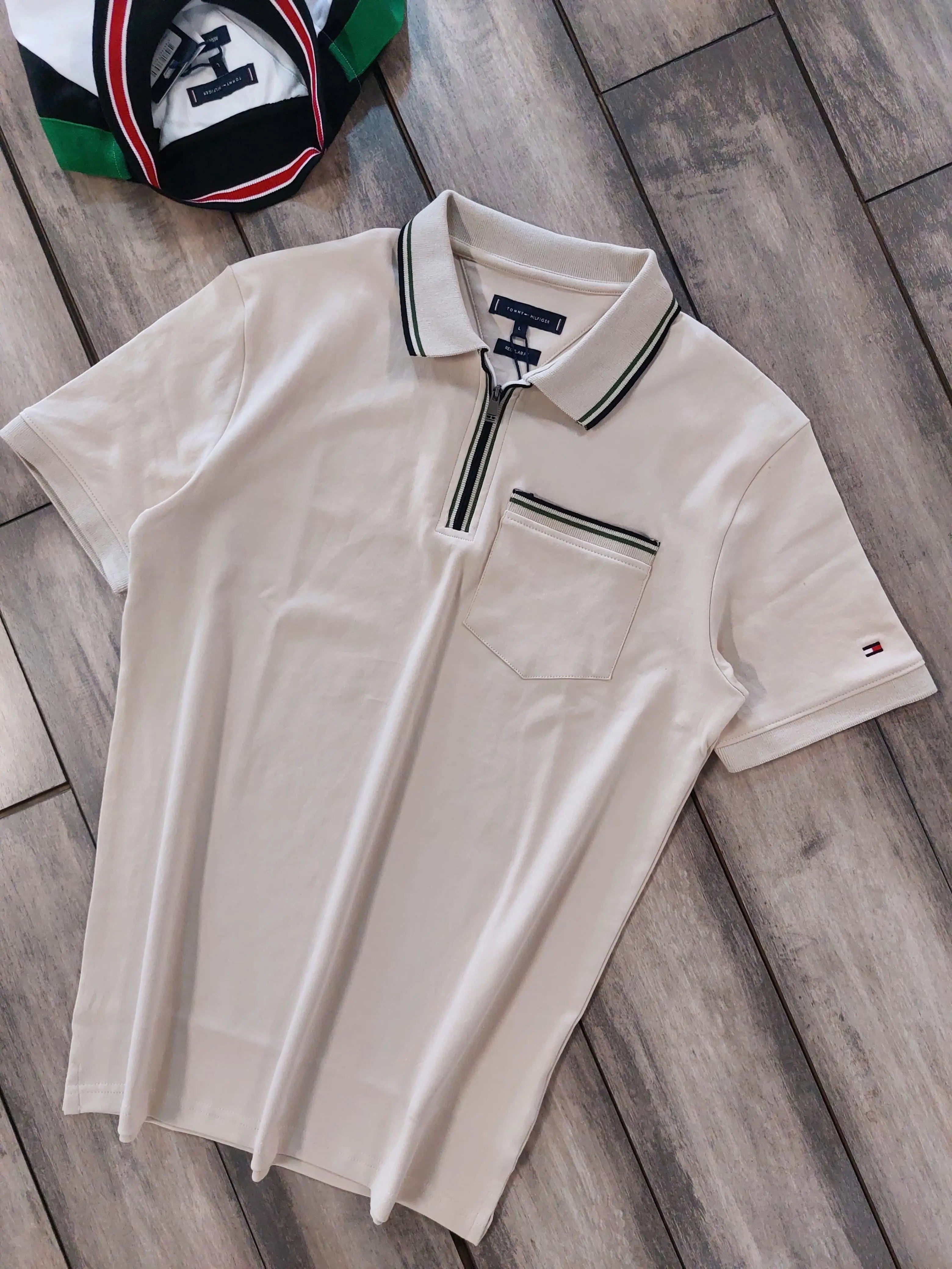 Tomm y Hilfiger Beige Premium Polo T-shirt Main image