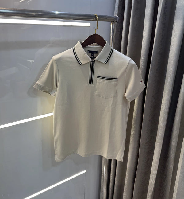 Tomm y Hilfiger Beige Premium Polo T-shirt