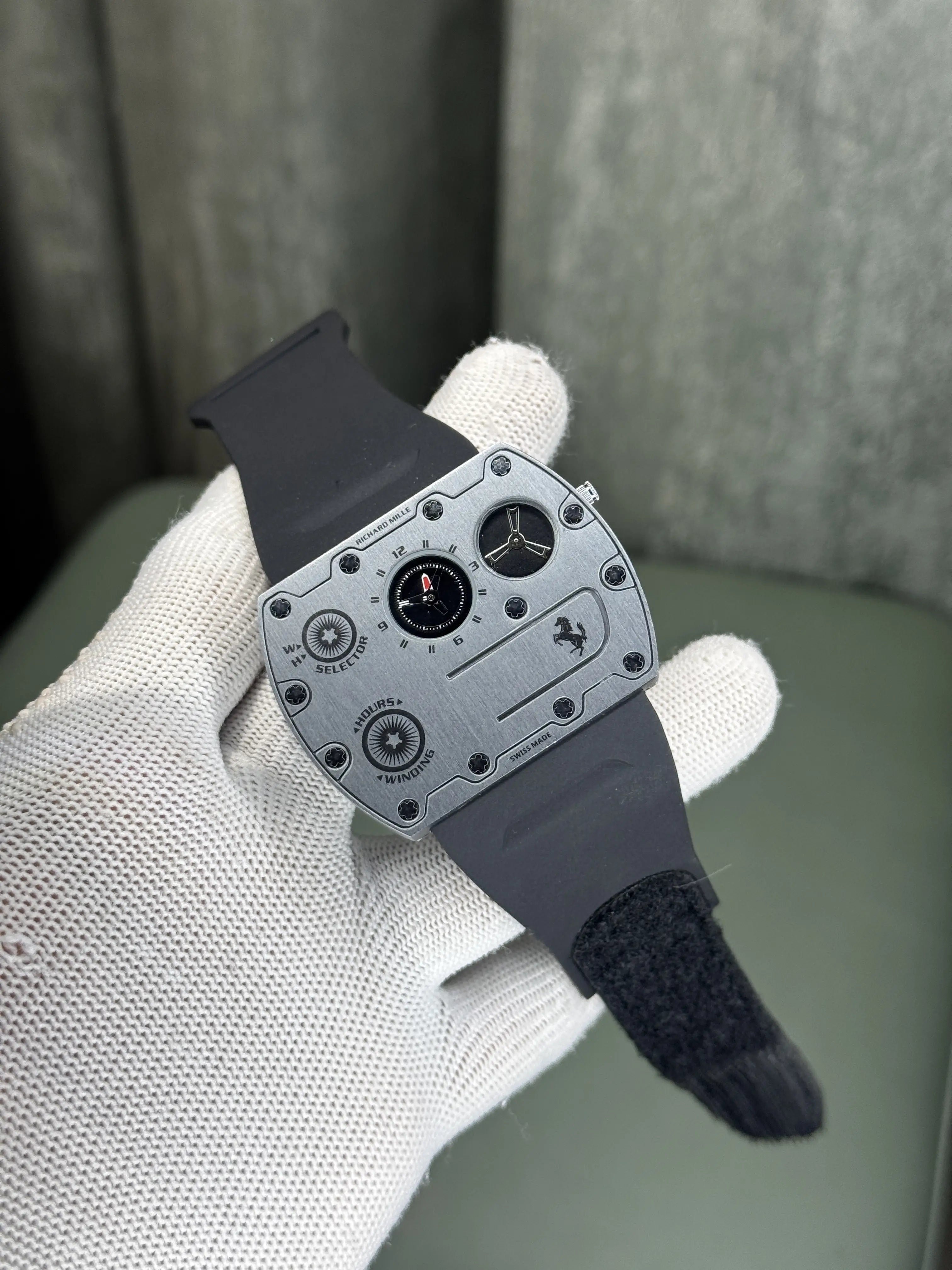 Richard Mille Ferrari Slim Silver Black Premium Watch Secondary image