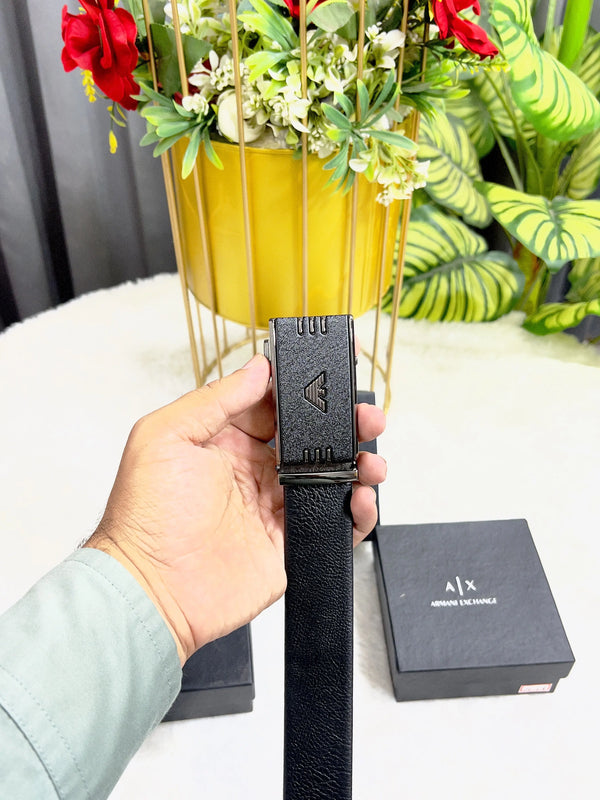 AX ARMANI EXCHANGE PREMIUM QUALITY AUTOLOCK BELT WITH OG BOX AX-518