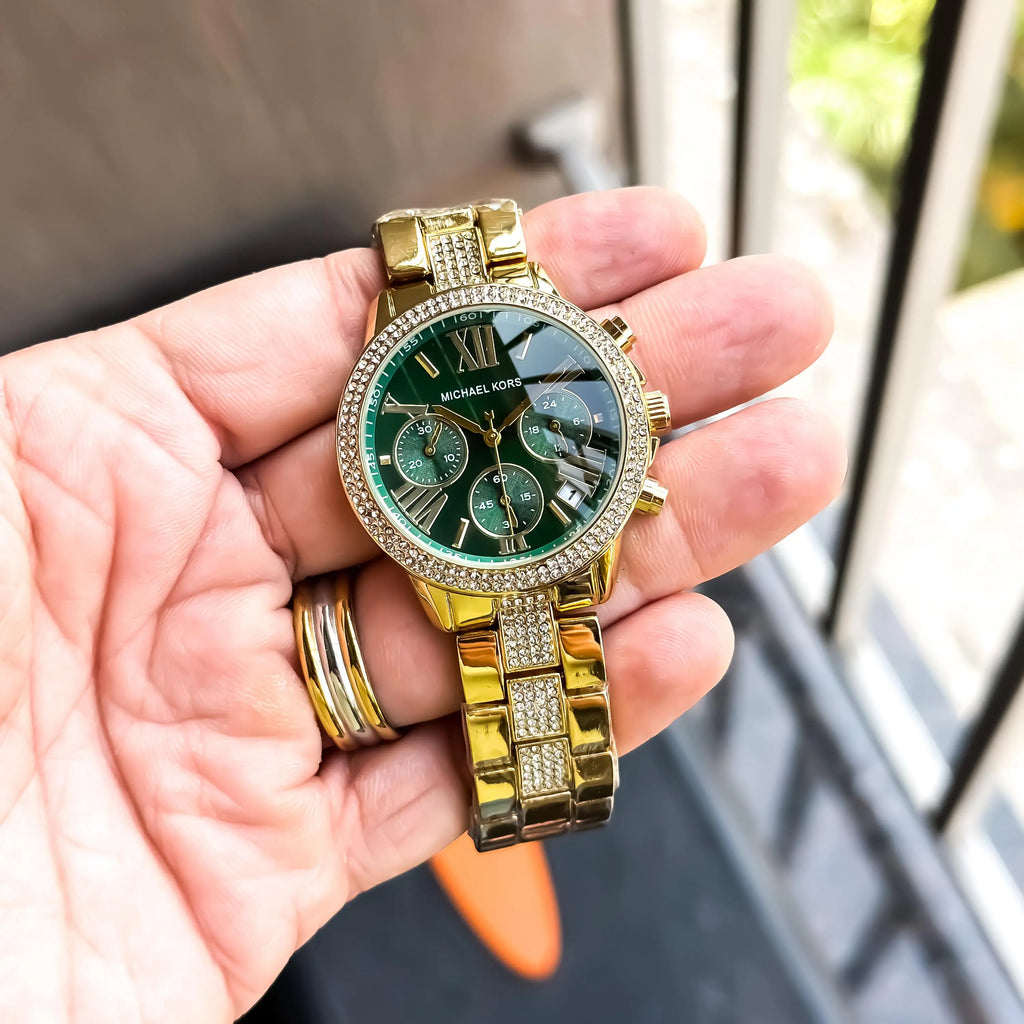 MICHAELKORS_DAIMOND_GOLD_GREEN