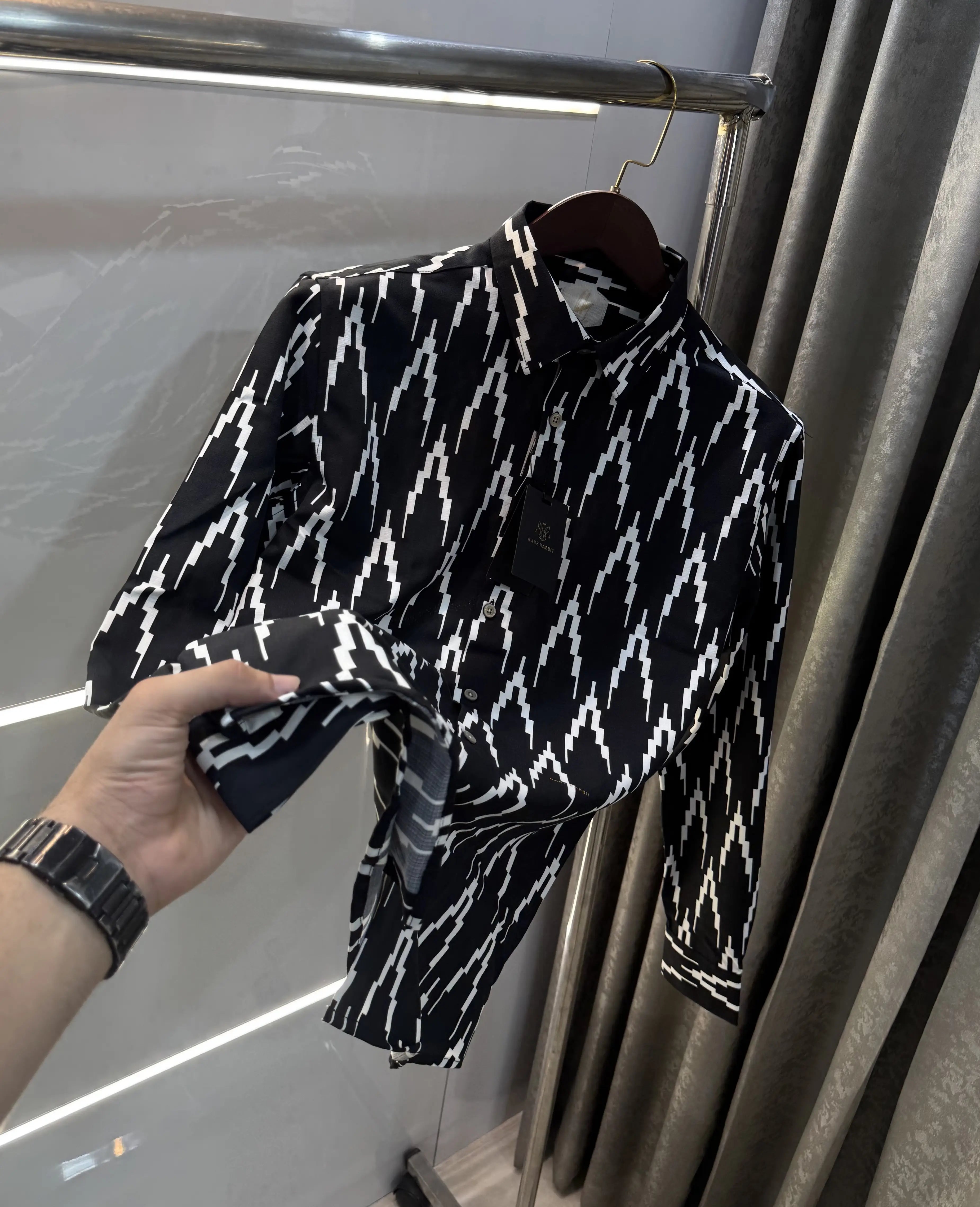 Rare Rabbit Black Design Imported Shirt