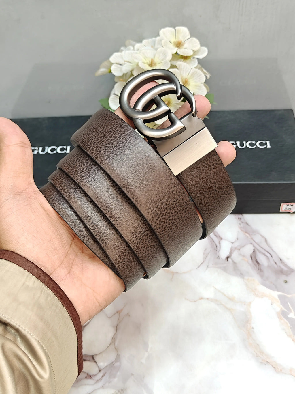 GUCCI PREMIUM QUALITY REVERSEABLE BELT WITH OG BOX GG-219