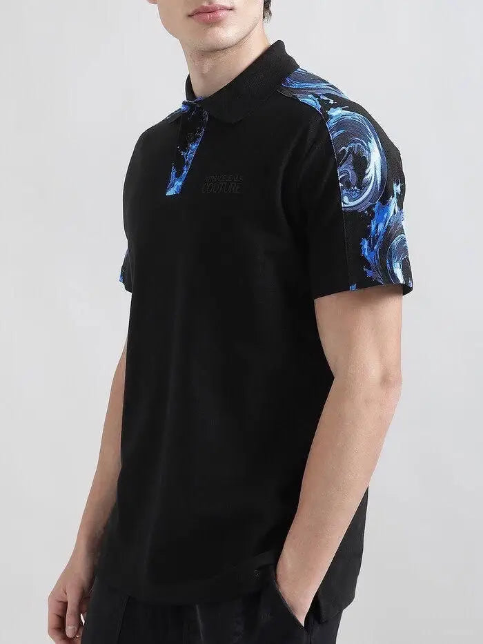 Versace Couture Black Collar Logo Imported Polo T-Shirt Main image