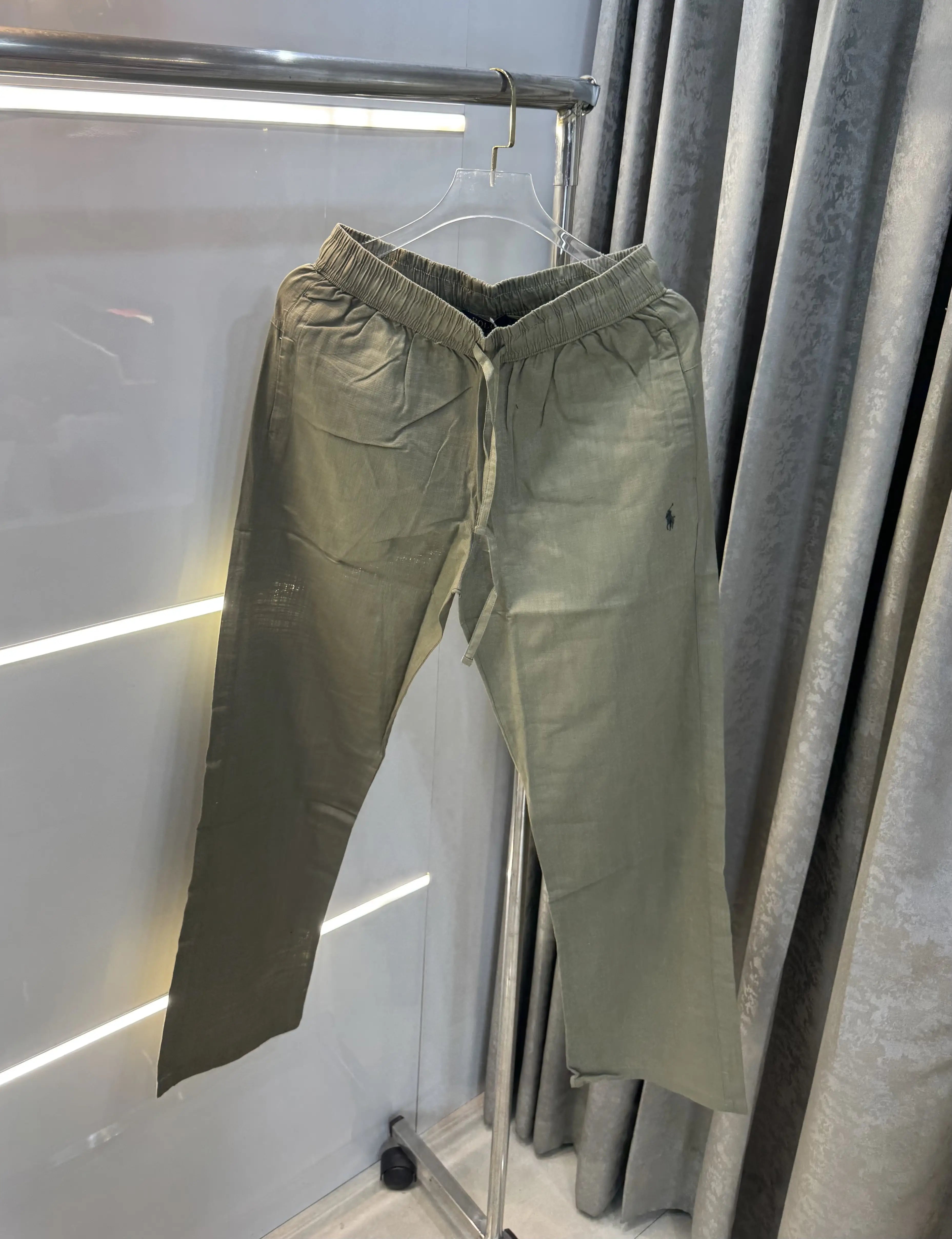 Ralph Lauren Olive Premium Linen Trouser Secondary image