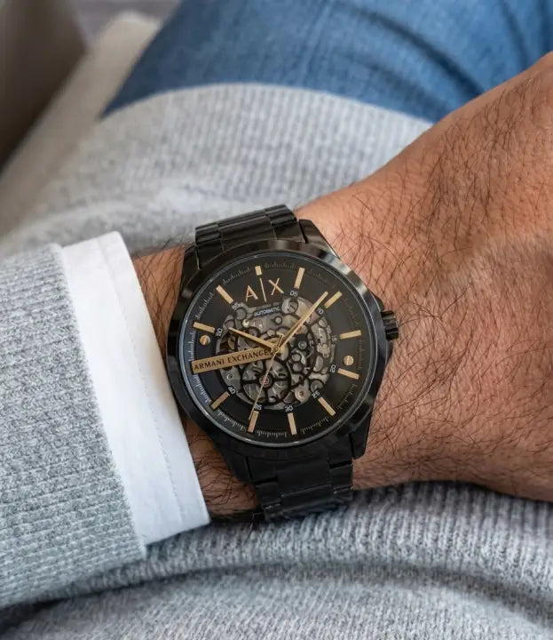 Arman_i Exchange Ax2418 Hampton Automatic Black Gold Main image