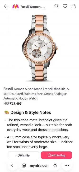 Fossi_l architect automatic 2 ton Copper-White Secondary image