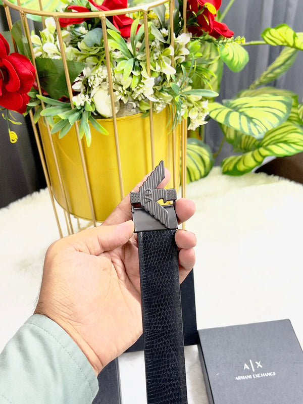 AX ARMANI EXCHANGE PREMIUM QUALITY REVERSEABLE BELT WITH OG BOX AX-521