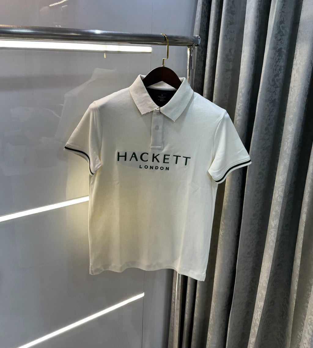 Hacke t Cream Logo Work Premium Polo T-Shirt