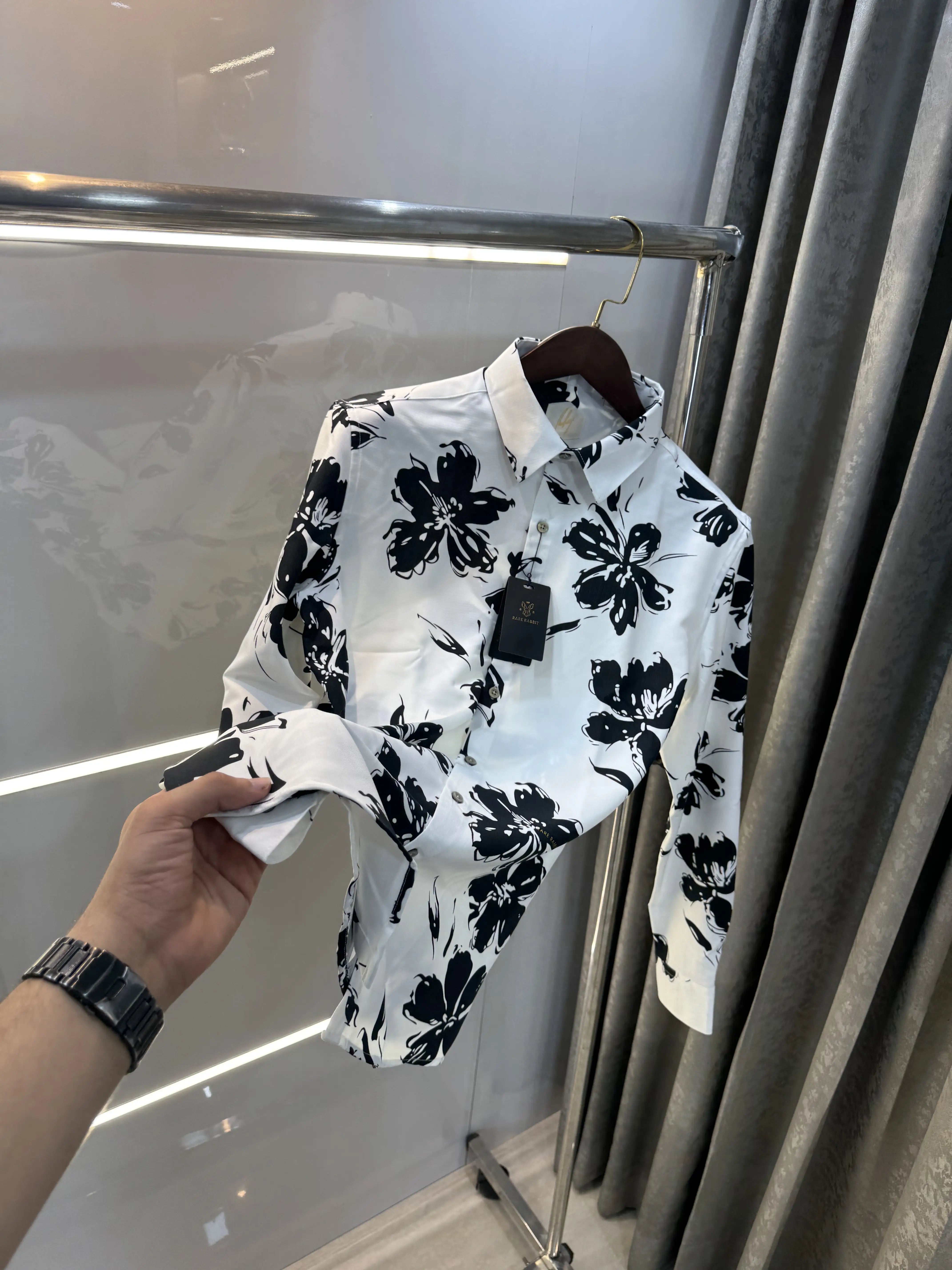 Rare Rabbit White Design Imported Shirt Main image
