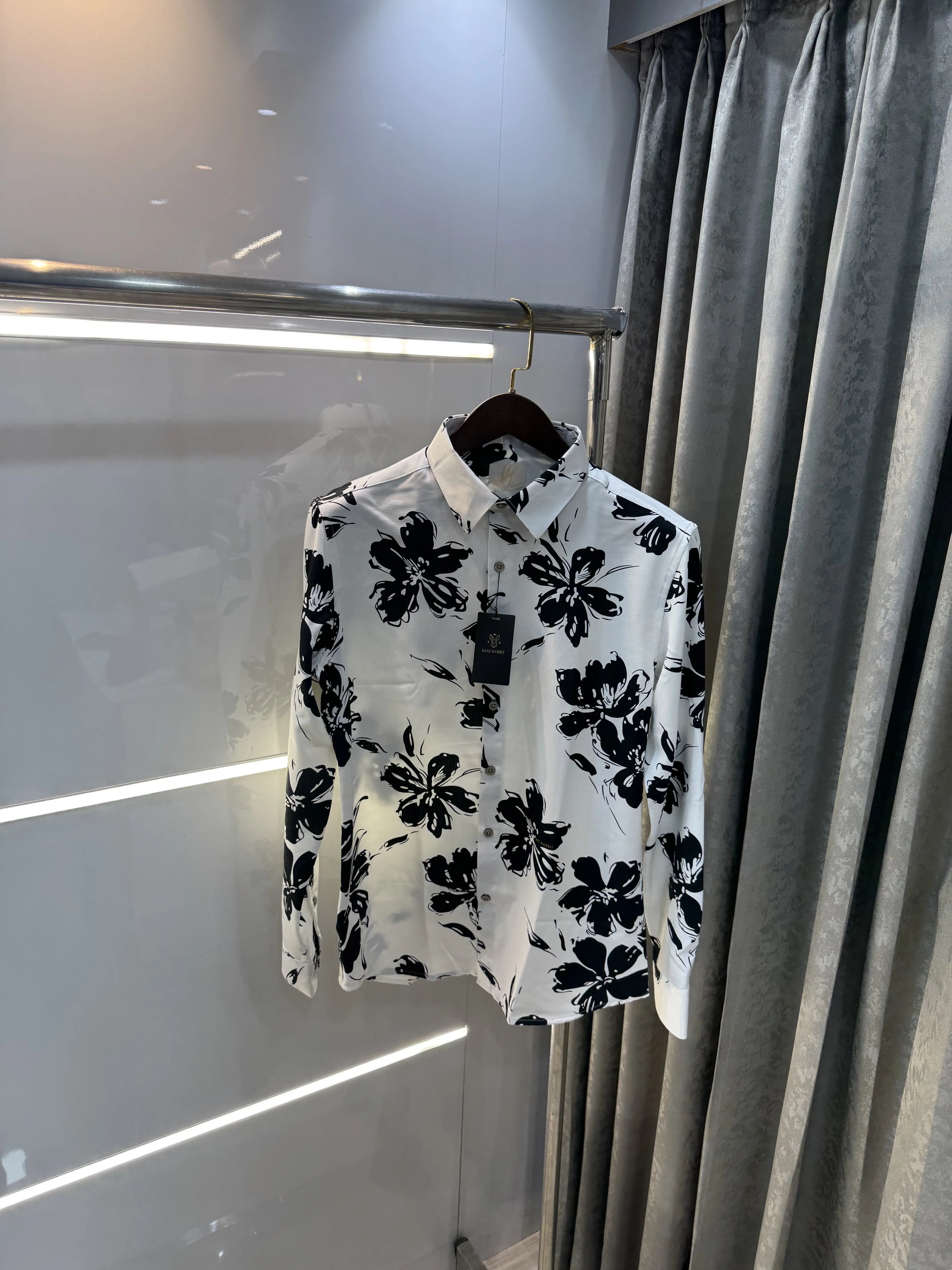 Rare Rabbit White Design Imported Shirt Secondary image