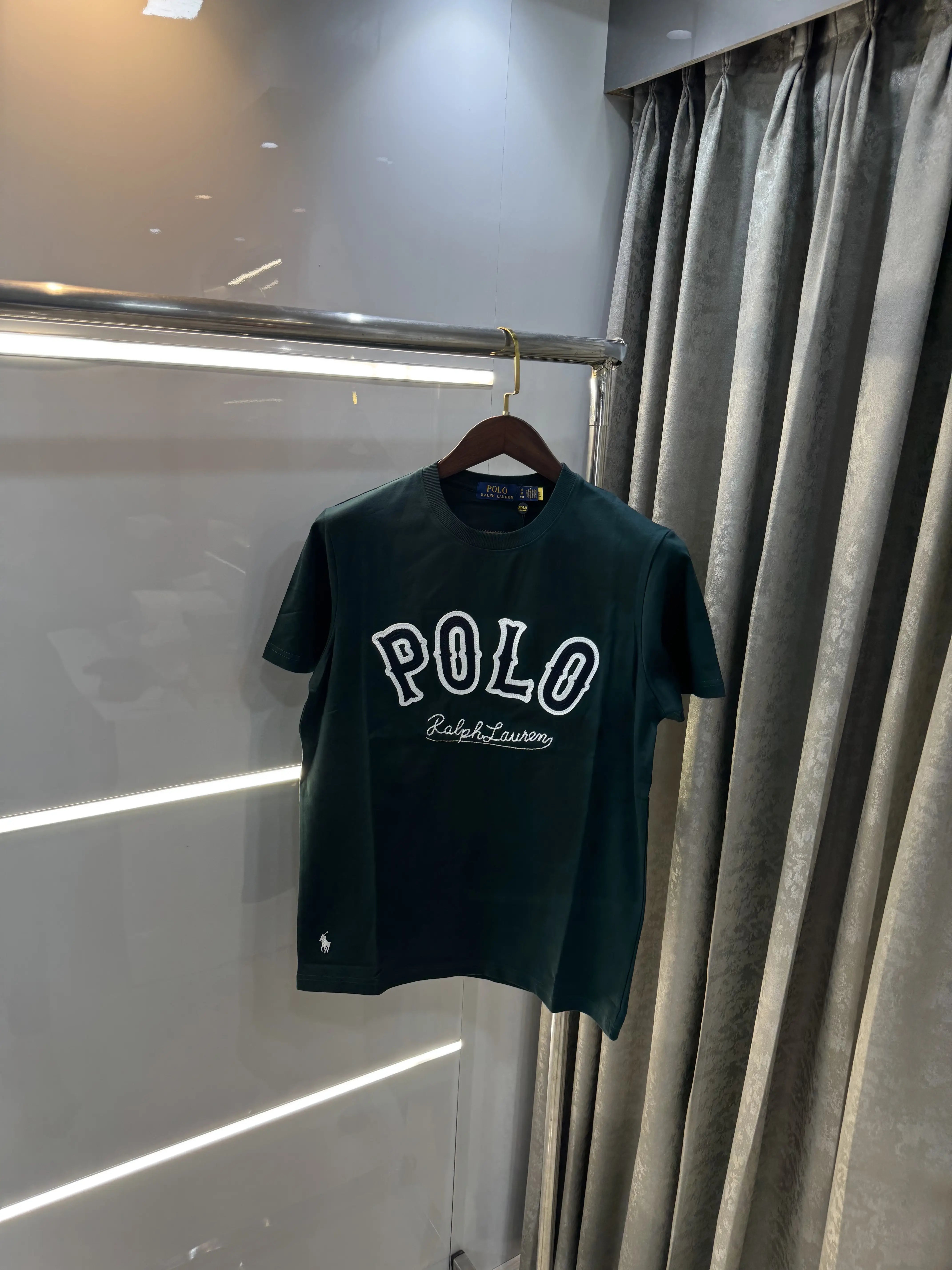Ralph  Lauren Bottle Green Logo Work Premium T-Shirt Secondary image