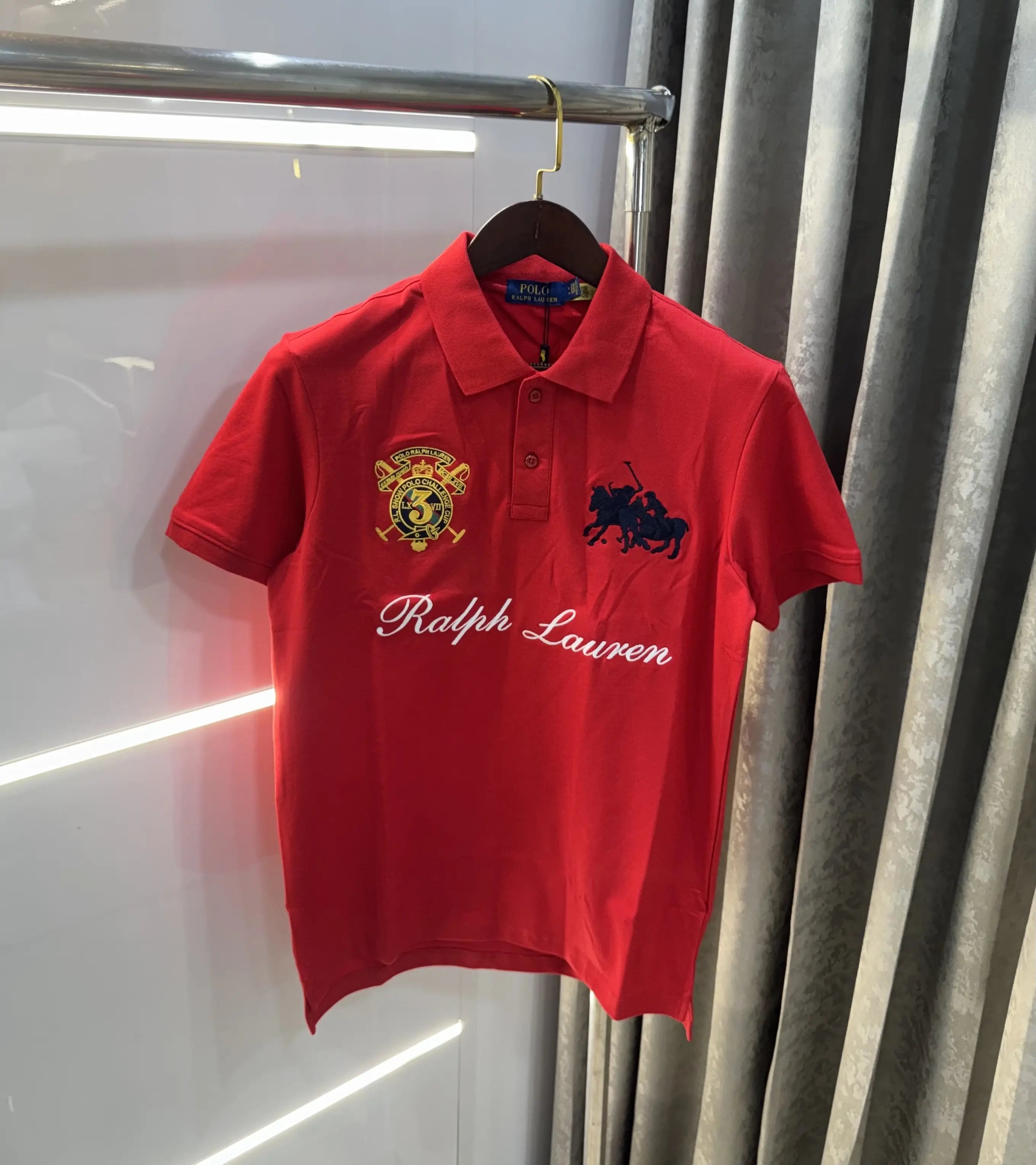 Ralph Lauren Red Logo Work Premium Polo T-shirt Secondary image