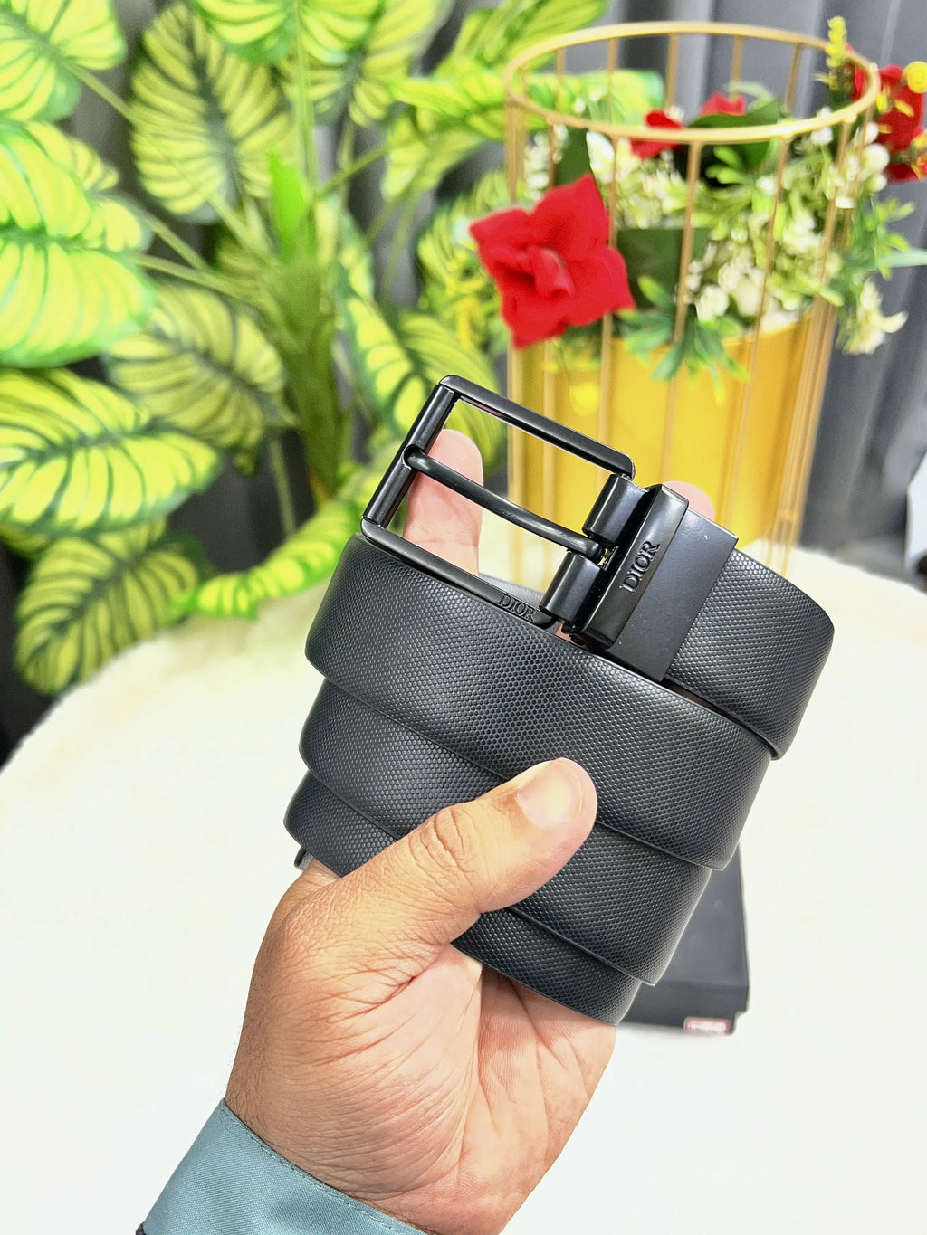 DIOR PREMIUM QUALITY REVERSEABLE BELT WITH OG BOX DR-101