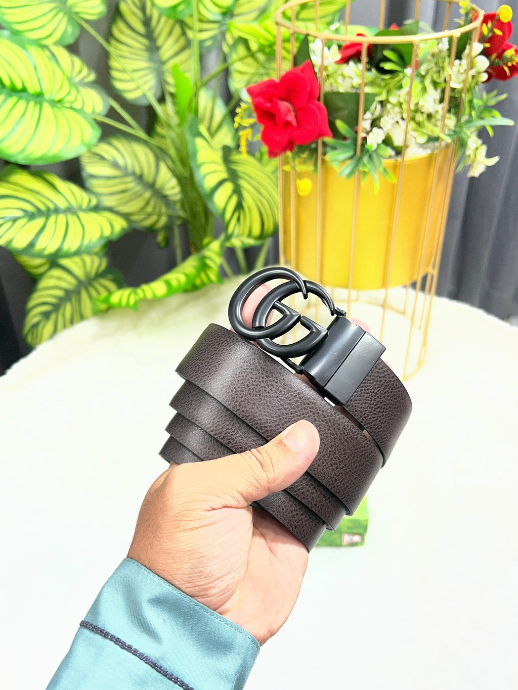 9UcCI PREMIUM QUALITY IMPORTED REVERSIBLE BELT WITH OG BOX.. GG-616