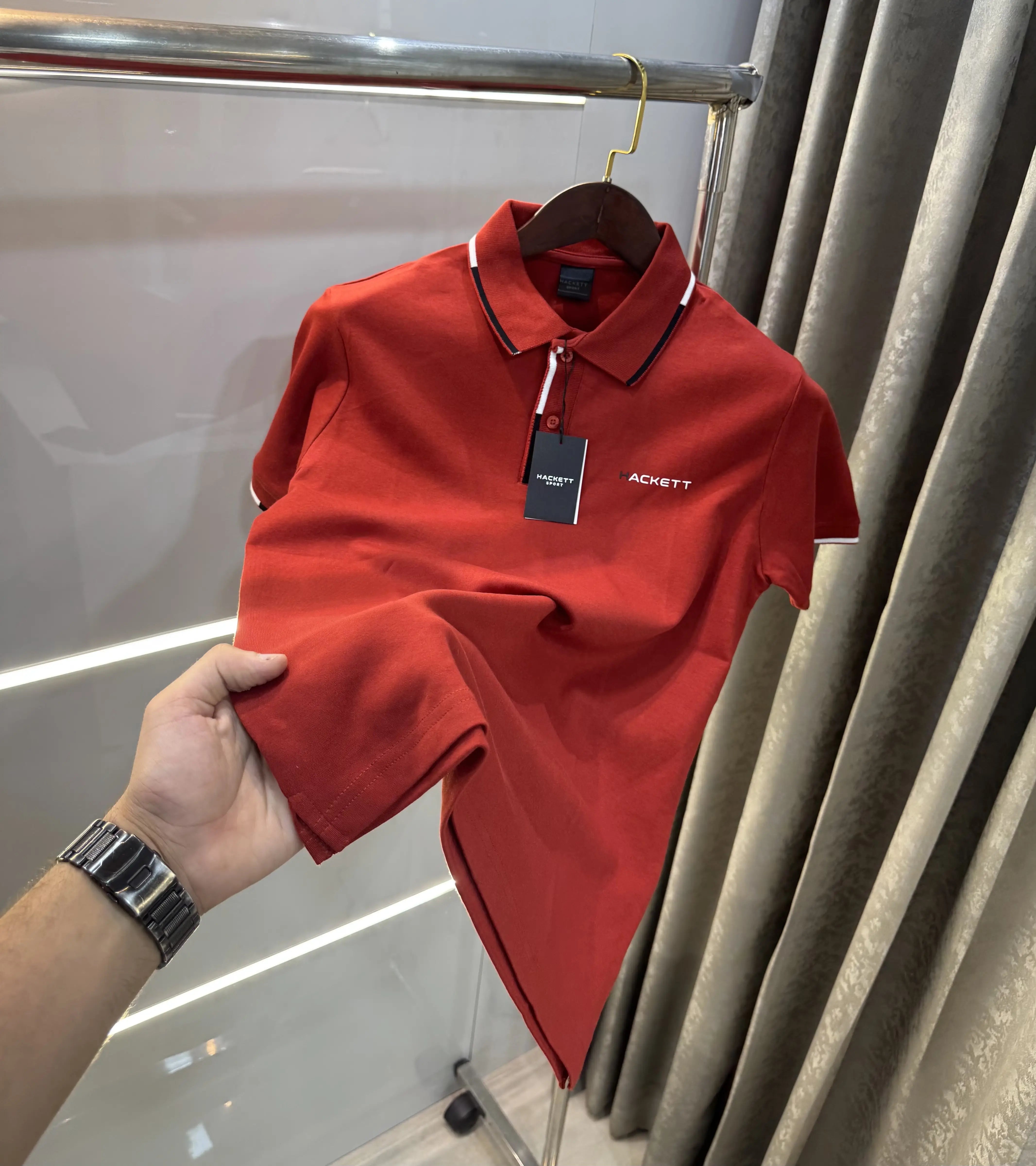 Hacket Rust Logo Work Premium Polo T-Shirt Main image