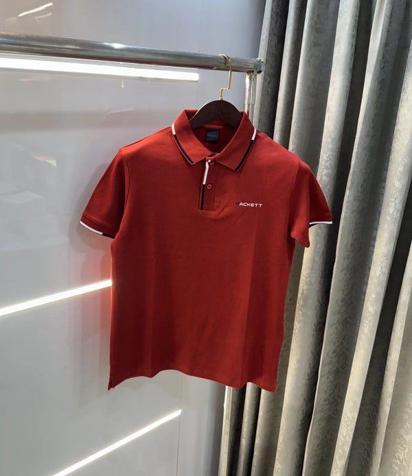 Hacket Rust Logo Work Premium Polo T-Shirt