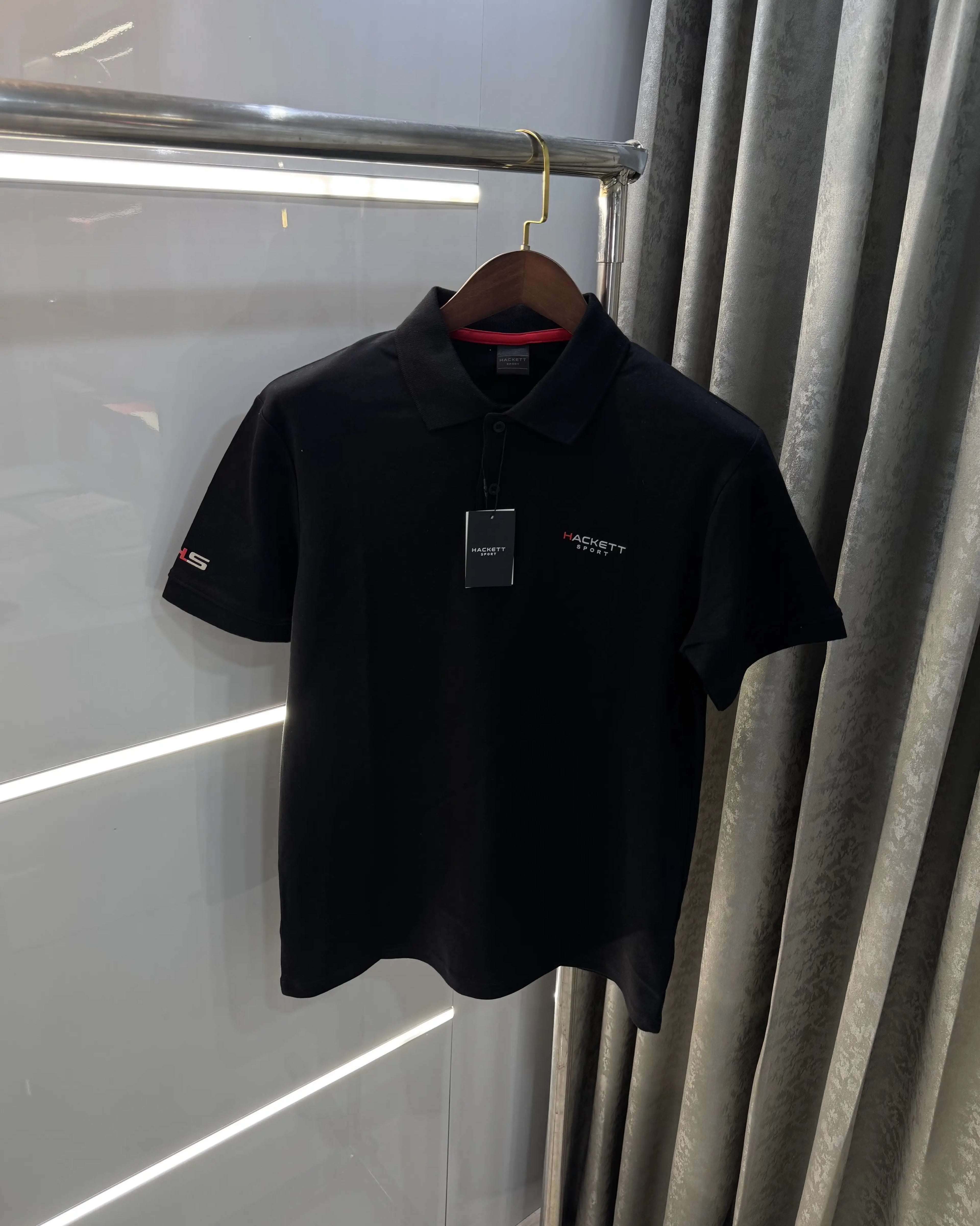 Hacket Black Logo Work Premium Polo T-Shirt
