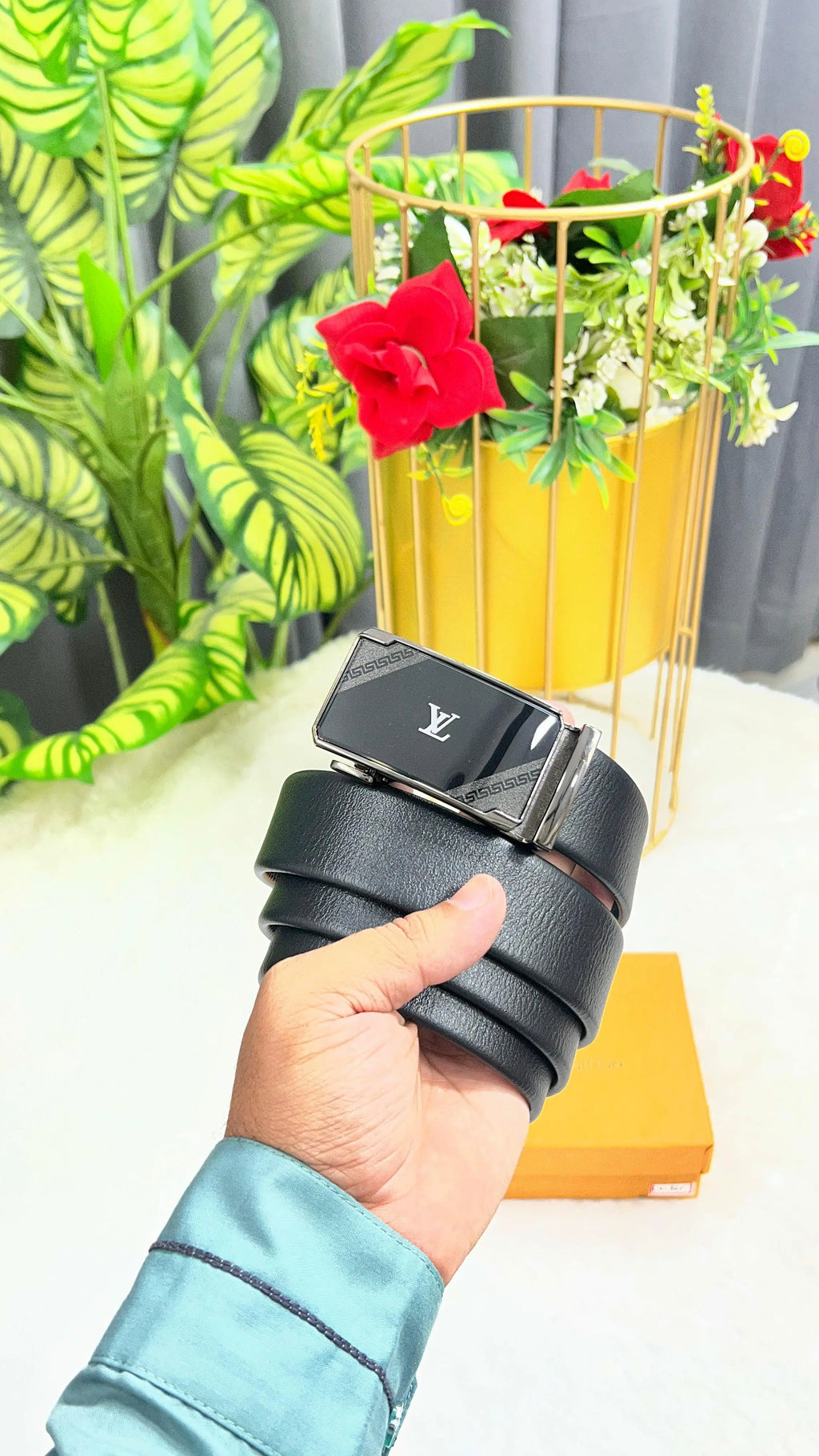 LV LOUIS VUITTON PREMIUM QUALITY AUTOLOCK BELT WITH OG BOX LV-325