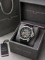 TOMMY HILFIGER AUTOMATIC SILVER BLACK SILICON