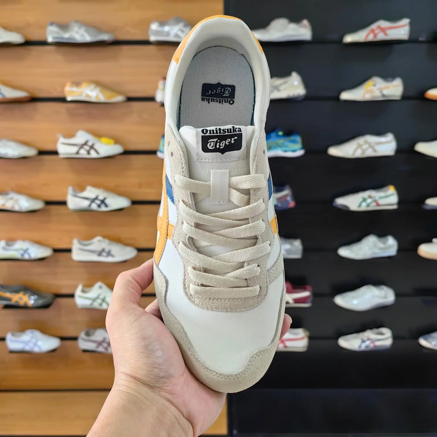 Onitsuk_a Tiger Serrano Cream Tiger Yellow  Mens 7A Premium Sneakers D-2020
