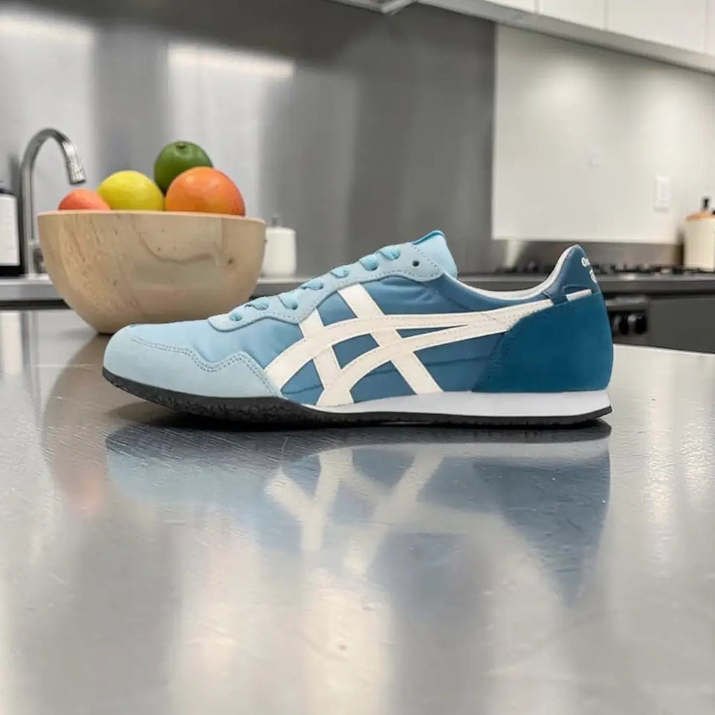 Onitsuk_a Tiger Serrano Arctic Sky White Peach  Mens 7A Premium Sneakers D-2019