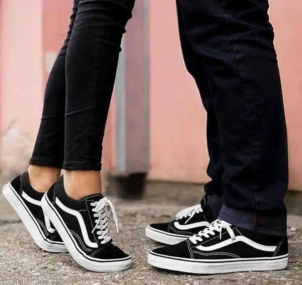 Vans Old Skool Black White for Girls  7A Premium Sneakers D-1173