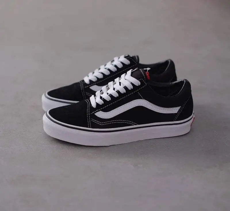 Vans Old Skool Black White for Girls  7A Premium Sneakers D-1173