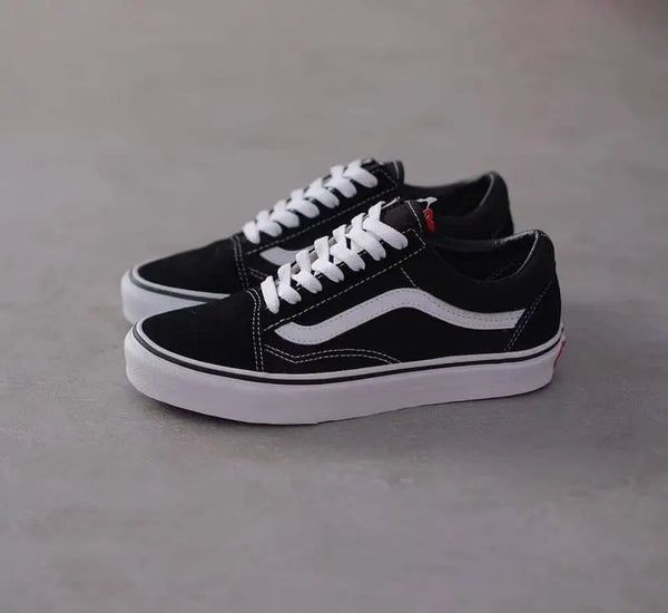 Vans Old Skool Black White for Girls  7A Premium Sneakers D-1173