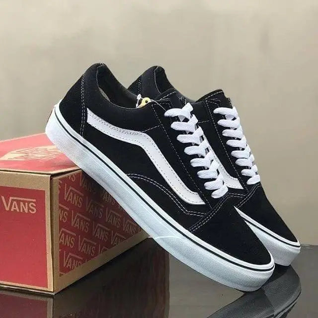 Vans Old Skool Black White for Girls  7A Premium Sneakers D-1173