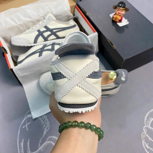 Onitsuk_a Tiger Mexico 66 Beige Navy  Mens 7A Premium Sneakers D-1763