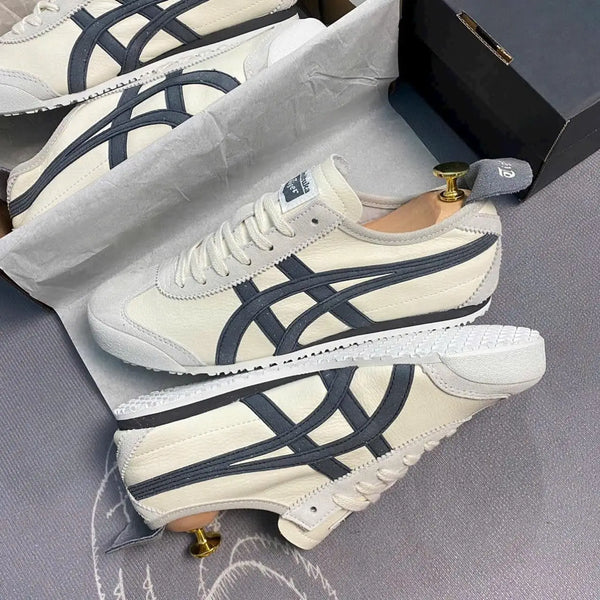 Onitsuk_a Tiger Mexico 66 Beige Navy  Mens 7A Premium Sneakers D-1763
