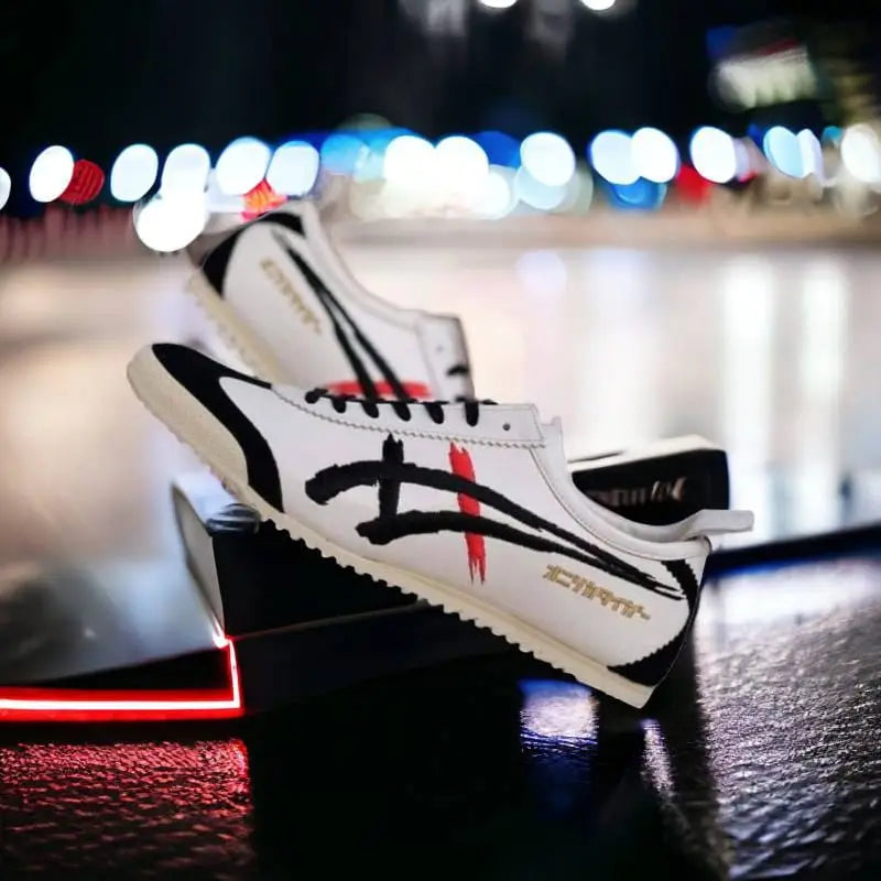 Onitsuk_a Tiger Mexico 66 Deluxe Kabuki  White Black Red  7A Premium (D-1661 P-1)