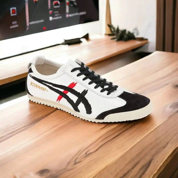 Onitsuk_a Tiger Mexico 66 Deluxe Kabuki  White Black Red  7A Premium (D-1661 P-1)