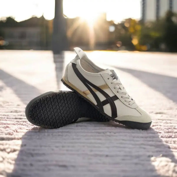 Onitsuk_a Tiger Mexico 66 Beige Brown Gold  Mens 7A Premium Sneakers D-1782
