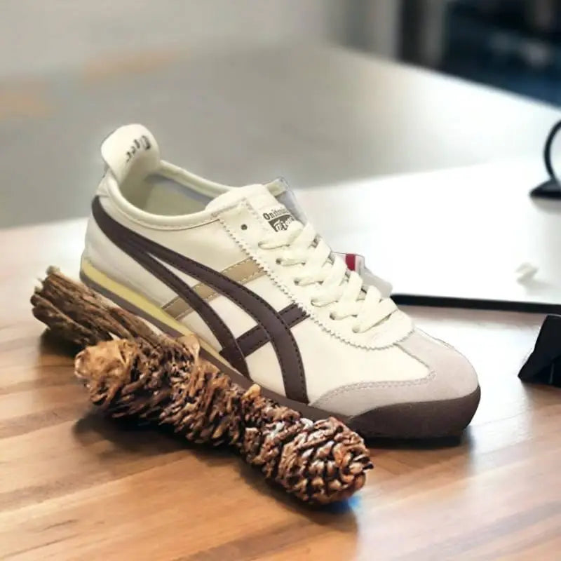 Onitsuk_a Tiger Mexico 66 Beige Brown Gold  Mens 7A Premium Sneakers D-1782