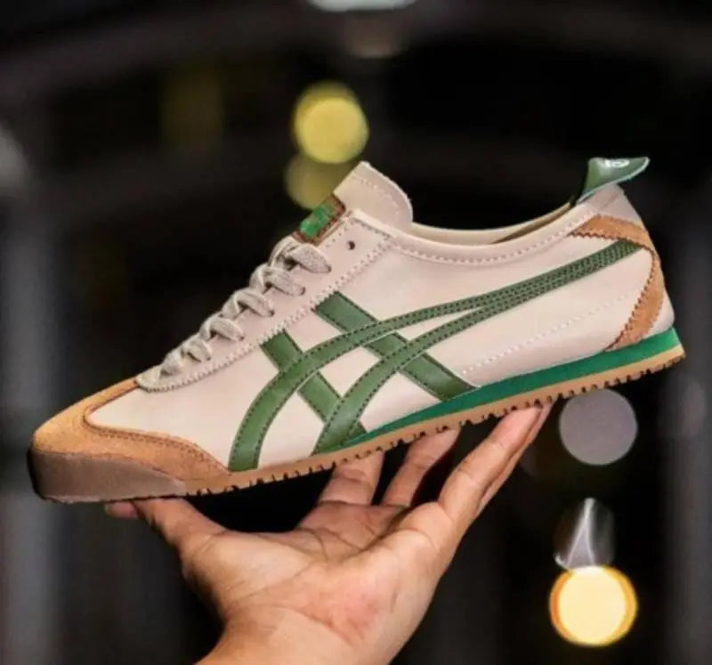 Onitsuk_a Tiger Mexico 66 Beige Grass Green  Mens 7A Premium Quality D-1783