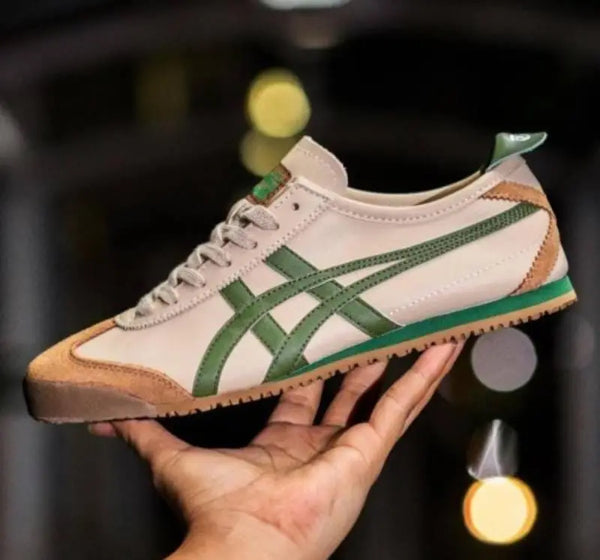 Onitsuk_a Tiger Mexico 66 Beige Grass Green  Mens 7A Premium Quality D-1783