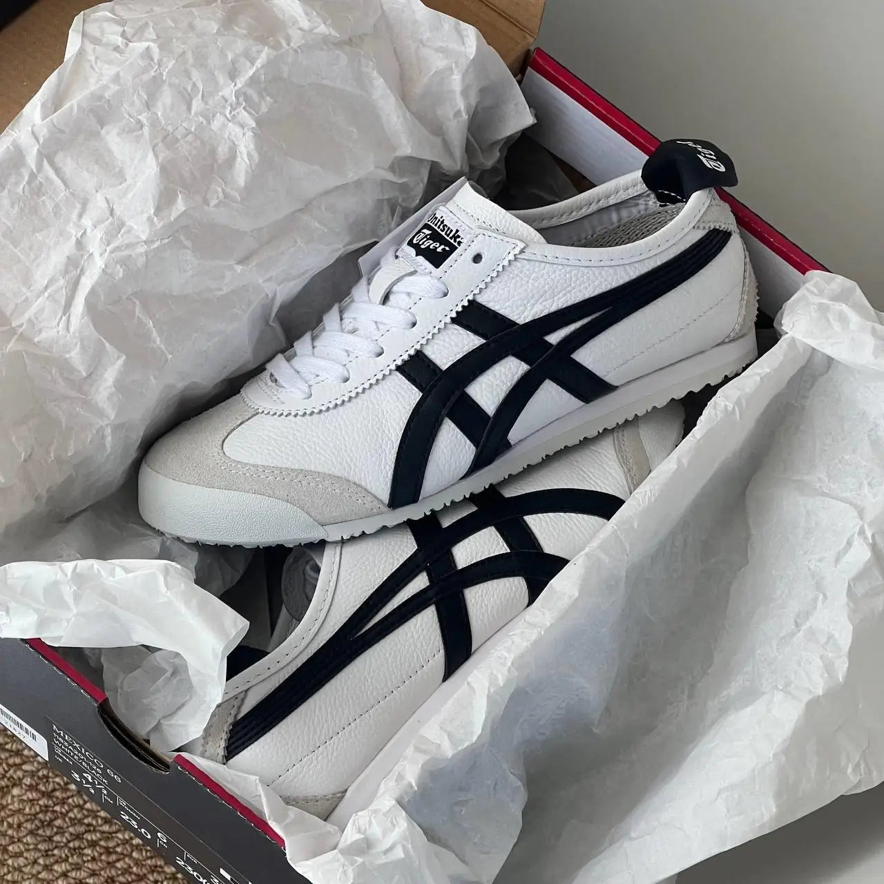 Onitsuk_a Tiger Mexico 66 White Black Mens 7A Premium Quality Sneakers D-1784