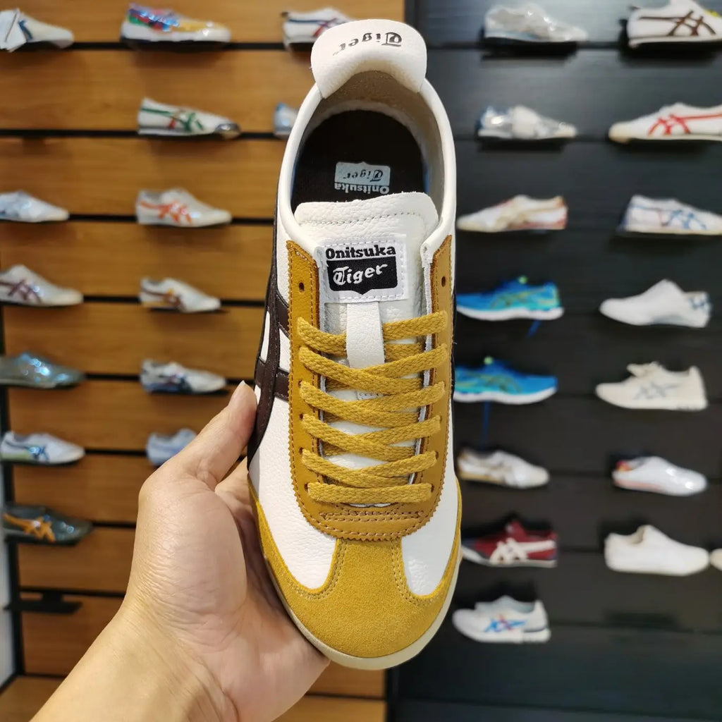 Onitsuk_a Tiger Sneakers Mexico 66 Cream Licorice Brown 7A Premium Sneakers For Mens D-1785