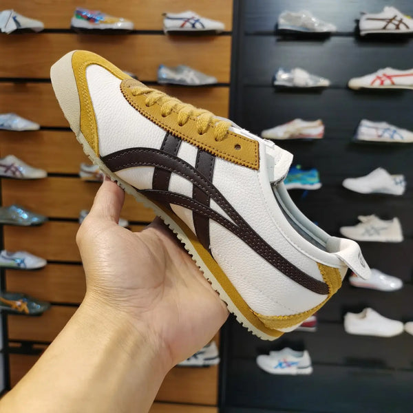 Onitsuk_a Tiger Sneakers Mexico 66 Cream Licorice Brown 7A Premium Sneakers For Mens D-1785