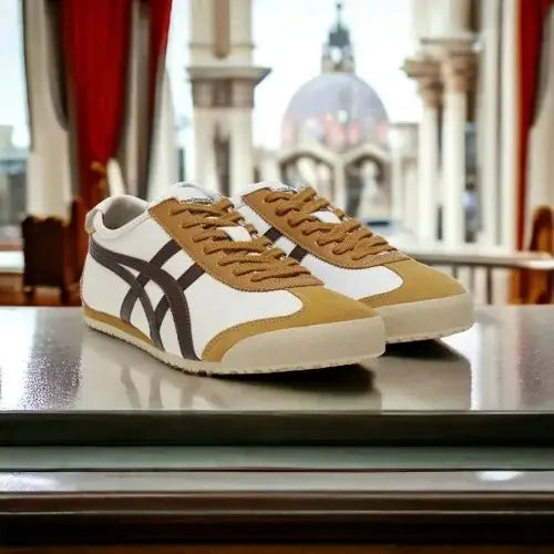 Onitsuk_a Tiger Sneakers Mexico 66 Cream Licorice Brown 7A Premium Sneakers For Mens D-1785