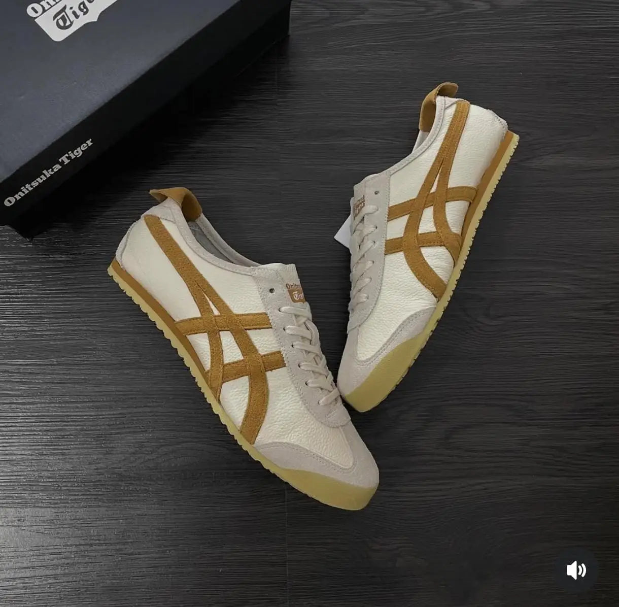 Onitsuk_a Tiger Mexico 66 VIN White Brown  Mens 7A Premium First Copy D-1833