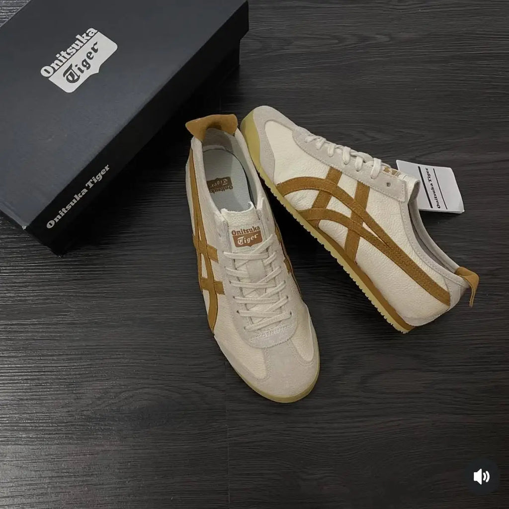 Onitsuk_a Tiger Mexico 66 VIN White Brown  Mens 7A Premium First Copy D-1833