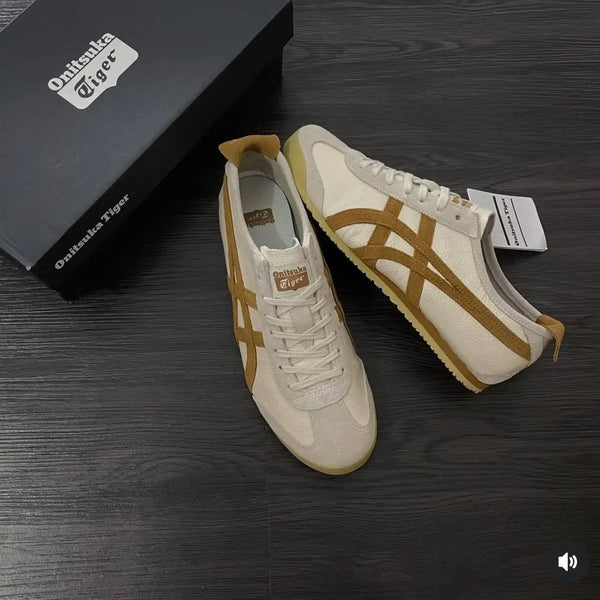 Onitsuk_a Tiger Mexico 66 VIN White Brown  Mens 7A Premium First Copy D-1833