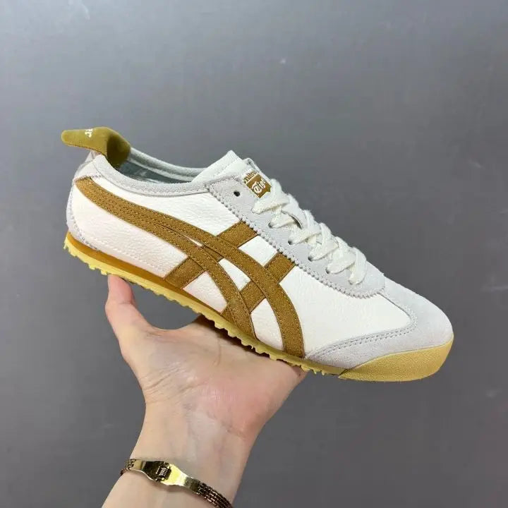 Onitsuk_a Tiger Mexico 66 VIN White Brown  Mens 7A Premium First Copy D-1833