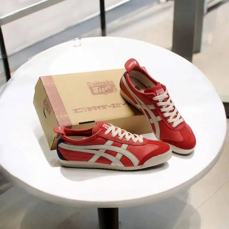 Onitsuk_a Tiger Mexico 66 Red Beige Blue  7A Premium First Copy  (D-1834)
