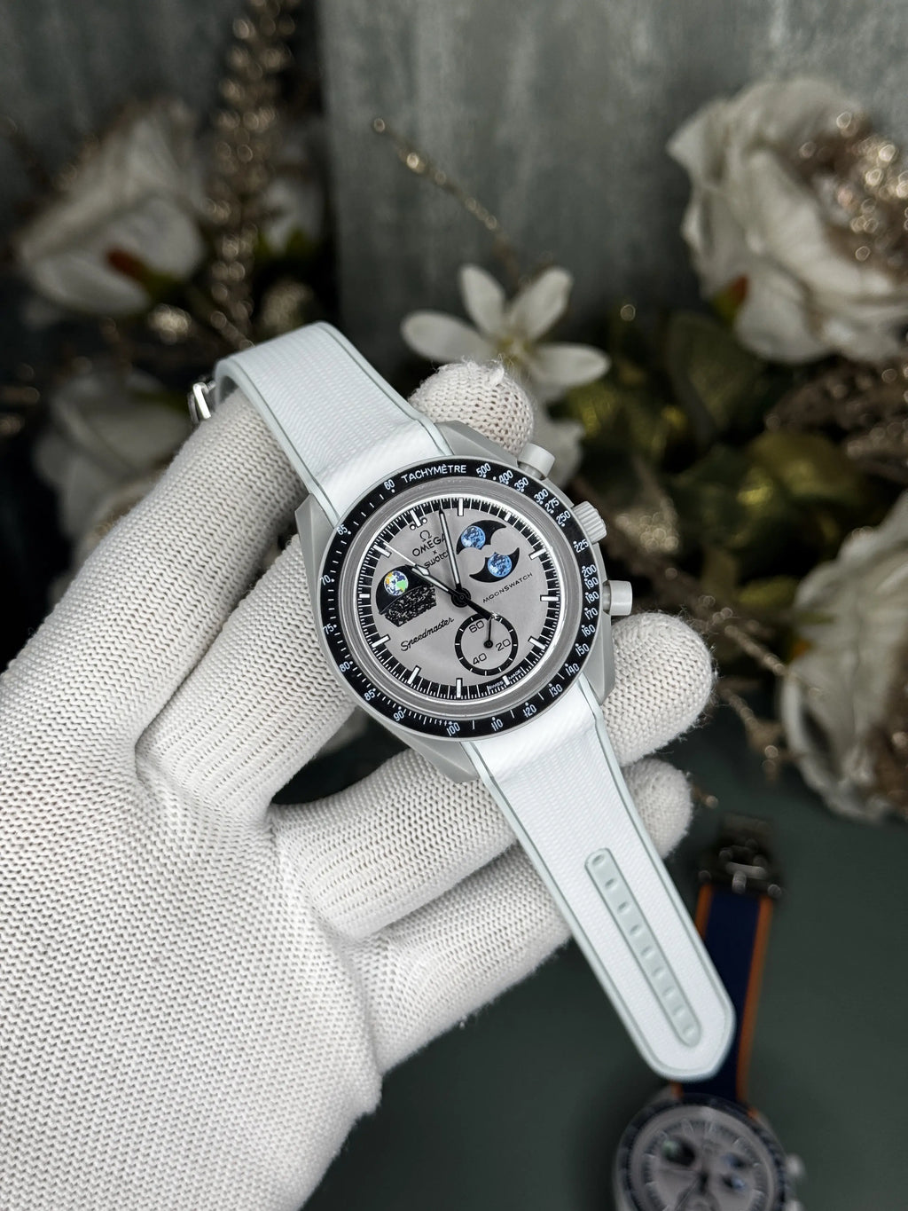 Omega x Swatch Grey White Moonswatch Premium Watch