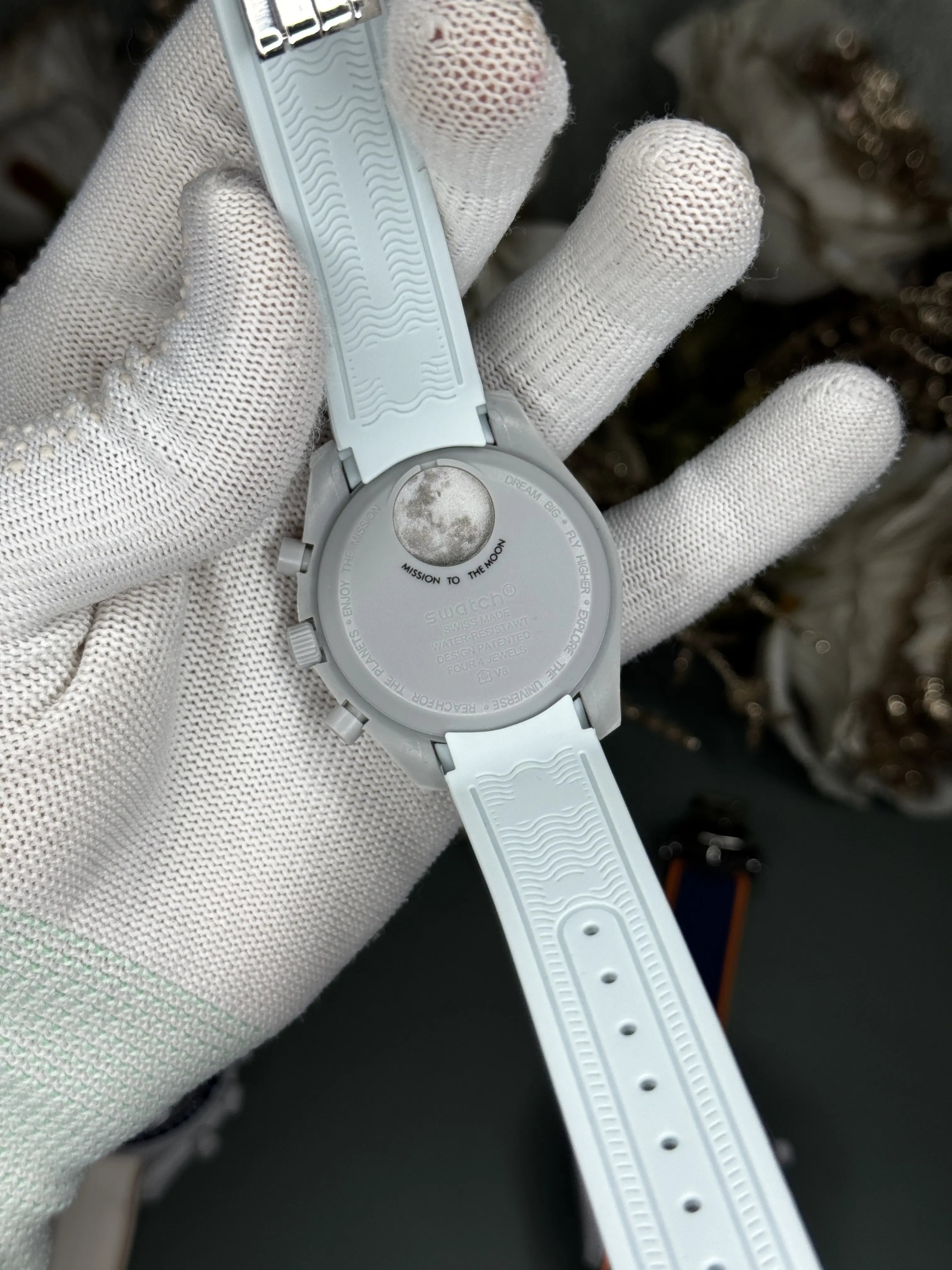 Omega x Swatch Grey White Moonswatch Premium Watch